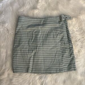 Full Tilt Checkered Skirt with Buckle